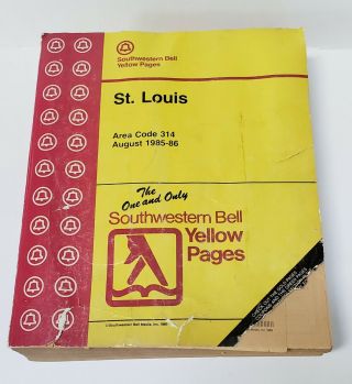 St.  Louis Southwestern Bell Yellow Pages Telephone Directory Book 1985 - 86