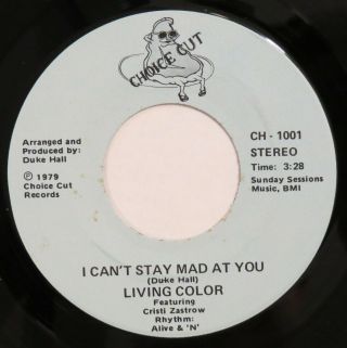 Living Color I Can’t Stay Mad At You Choice Cut 45 Disco Soul Vg,  Hear