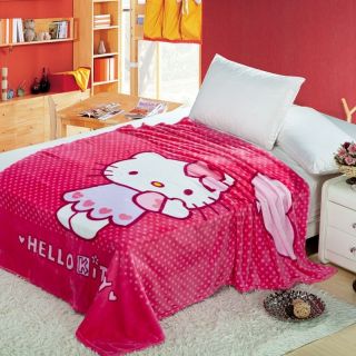 Hello Kitty Cute Supersoft Plush Bedroom Blanket Throw Cover 59“x78 "