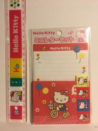 Rare Vintage Sanrio Japan Hello Kitty Mini Stationary Letter Set 2008