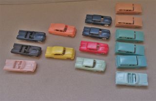RARE Group of 15 F&F MOLD & DIE Plastic Cars,  Post Cereal Premiums 5