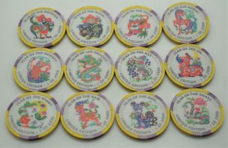 12 Different $5 Casino Chips Crystal Park Casino Crystal City California