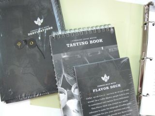 Starbucks Coffee Master Kit Training Guide Book Deck Bag Tasting Cups NO APRON 7