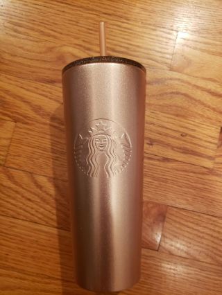 Starbucks Holiday 2018 Rose Gold Stainless Steel Cold - Cup Venti Tumbler 24oz