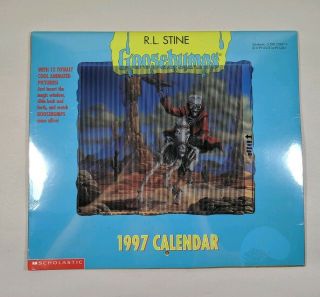 Vintage 1997 R.  L.  Stein Goosebumps Animated Pictures Wall Calendar