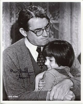 Mary Badham To Kill A Mockingbird Scout Signed Autograph Photo With Gregory Peck