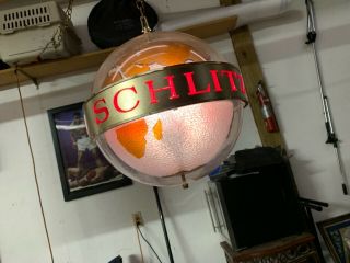 1968 Schlitz Beer Globe Motion Light Up Globe