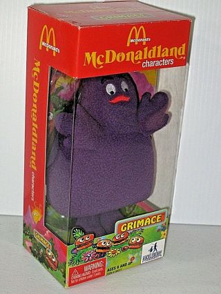 2008 Mcdonaldland Grimace Mcdonalds Plush Huckleberry Toys Collector Figure