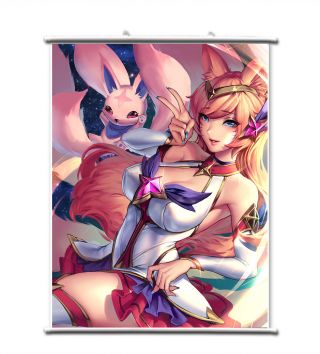 0152 - Lol League Of Legends Ahri Wall Scroll Poster Home Decor 60 90cm