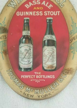 Pre - prohibition ADVERTISING TIP TRAY - WHITE LABEL BASS ALE & GUINESS STOUT BEER 5