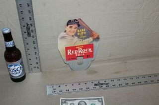 RARE 1930 ' s BABE RUTH RED ROCK COLA BOTTLE TOPPER SIGN GENERAL STORE BASEBALL 2