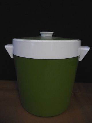 Avocado West Bend Thermo - Serv Mid - Century Vintage Retro Ice Bucket 1960 