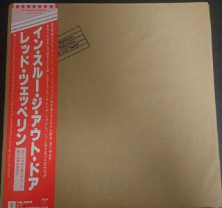 Led Zeppelin In Through The Out Door Swan Song P - 10726n Japan Obi Vinyl Lp