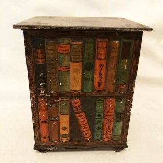 Antique Huntley & Palmers “bookstand” Figural Books Biscuit Tin