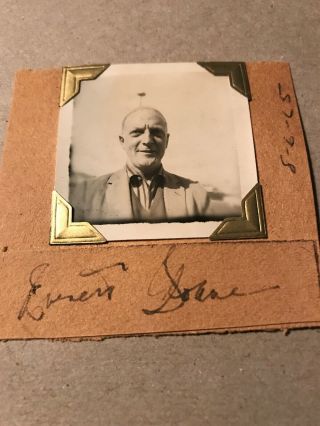 Everett Sloane Autograph,  Actor,  3”x3” Candid Display