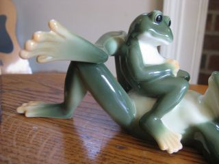 Franz Signed Porcelain Figurine Amphibian Father Frog & Son FZ00624 NIB 2004 3