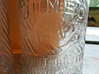 3 Vintage 1 lb size Franks Jumbo Peanut Butter Jars Lid Cincinnati Ohio 4