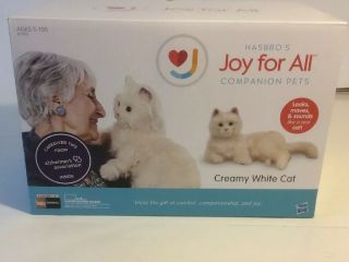 Joy For All Companion Pet Realistic Lifelike Soft Cuddly White Cat Hasbro Kitty