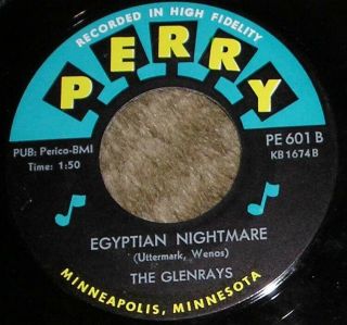 Private - Press 1960 Mn Exotica Rock 45 - The Glenrays " Egyptian Nightmare " Perry