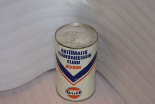 Vintage Gulf Automatic Transmission Fluid Oil Can Full