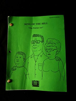King Of The Hill Production Staff The Petriot Act Script 45 Pages