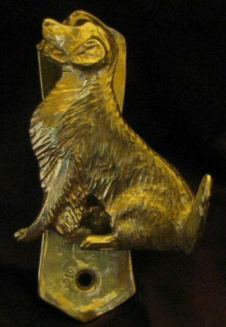 Golden Retriever Solo Door Knocker In Bronze