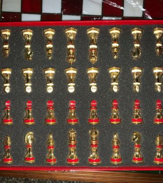 FRANKLIN COCA - COLA STAINED GLASS CHESS GAME SET 24K GOLD PLATED - RARE FIND 2