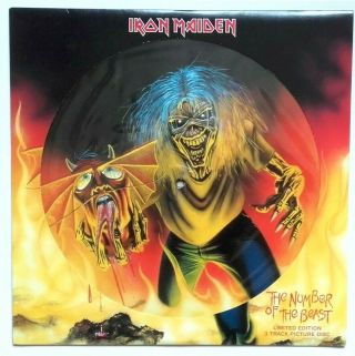 / Iron Maiden Number Of The Beast 12 " Vinyl Picture Disc