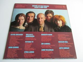 Better An Old Demon Than A God Vinyl LP W.  Burroughs/Johansen/ Carrol 1984NEW 2