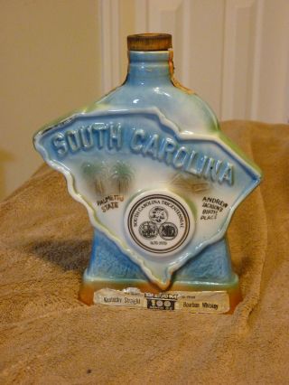 Vintage Jim Beam Decanter - 1970 South Carolina Tricentennial 1670 - 1970 - Bottle