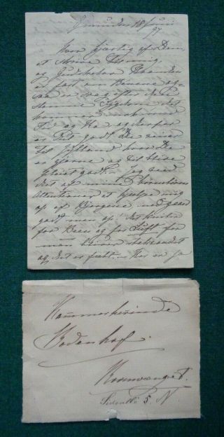 Antique Signed Letter Queen Louise Denmark Hesse - Cassel Glücksburg Bodenhof