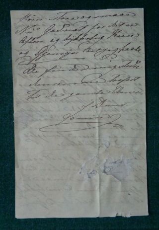 Antique Signed Letter Queen Louise Denmark Hesse - Cassel Glücksburg Bodenhof 4