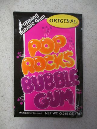 Vintage Zeta Cc Ventures Pop Rocks Bubble Gum Packet.  245 Oz