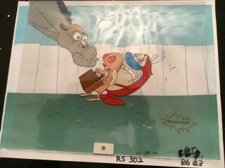 Ren And Stimpy Animation Cel,  Hand Painted,  Screen,  With,  Exc’ Cond.