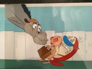 Ren And Stimpy Animation Cel,  Hand Painted,  Screen,  With,  Exc’ Cond. 3