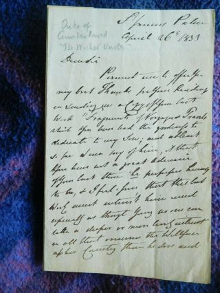 Ernest,  Duke Of Cumberland Son Of King George 3 Signed Letter