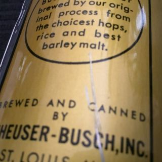 Budweiser Beer (43 - 35) empty OI flat top beer can by Anheuser - Busch,  St.  Louis 8