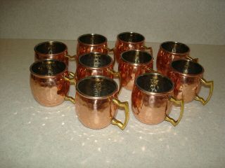 10 Copper Moscow Mule Shot Glasses Mugs 1 3/4 "