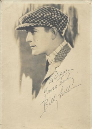 Billy Sullivan (silents) Hand - Signed 1920s Vintage 6.  85” X 5” Portrait