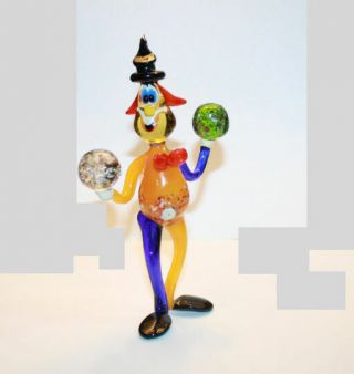 Art Blown Glass Murano Figurine Glass Figurine Clown 3.