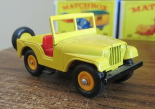 Vintage Lesney Matchbox Standard Jeep 72 in the box. 6