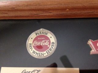 Limited Edition Coca - Cola set of 6 pins in wooden frame - Nostalgia Pin Set - Publix 4