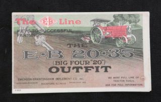 1919 Emerson - Brantingham Implement Company " Big Four 20 - 35 Tractor " Brochur