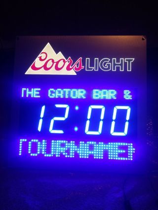 Coors Light Beer Digital Clock Countdown Led Motion Message