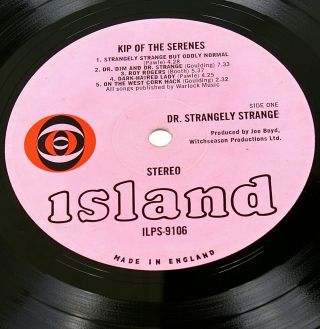 DR STRANGELY STRANGE KIP OF THE SERENES ISLAND UK BULLSEYE 1st PRESS ACID FOLK 3