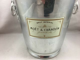 Vintage French Champagne Wine ice bucket aluminium cooler Moët & Chandon 2