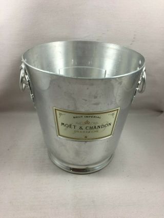 Vintage French Champagne Wine ice bucket aluminium cooler Moët & Chandon 4