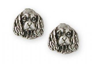 Cavalier King Charles Spaniel Earrings Jewelry Handmade Sterling Silver Cv8 - E