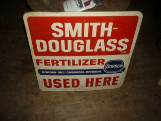 Vintage Smith Douglass Fertilizer Seed Advertising Sign Farm 24 " X 24 "