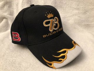 Black & Gold Budweiser Dale Earnhardt Jr Nascar Racing Baseball Hat Adjustable
